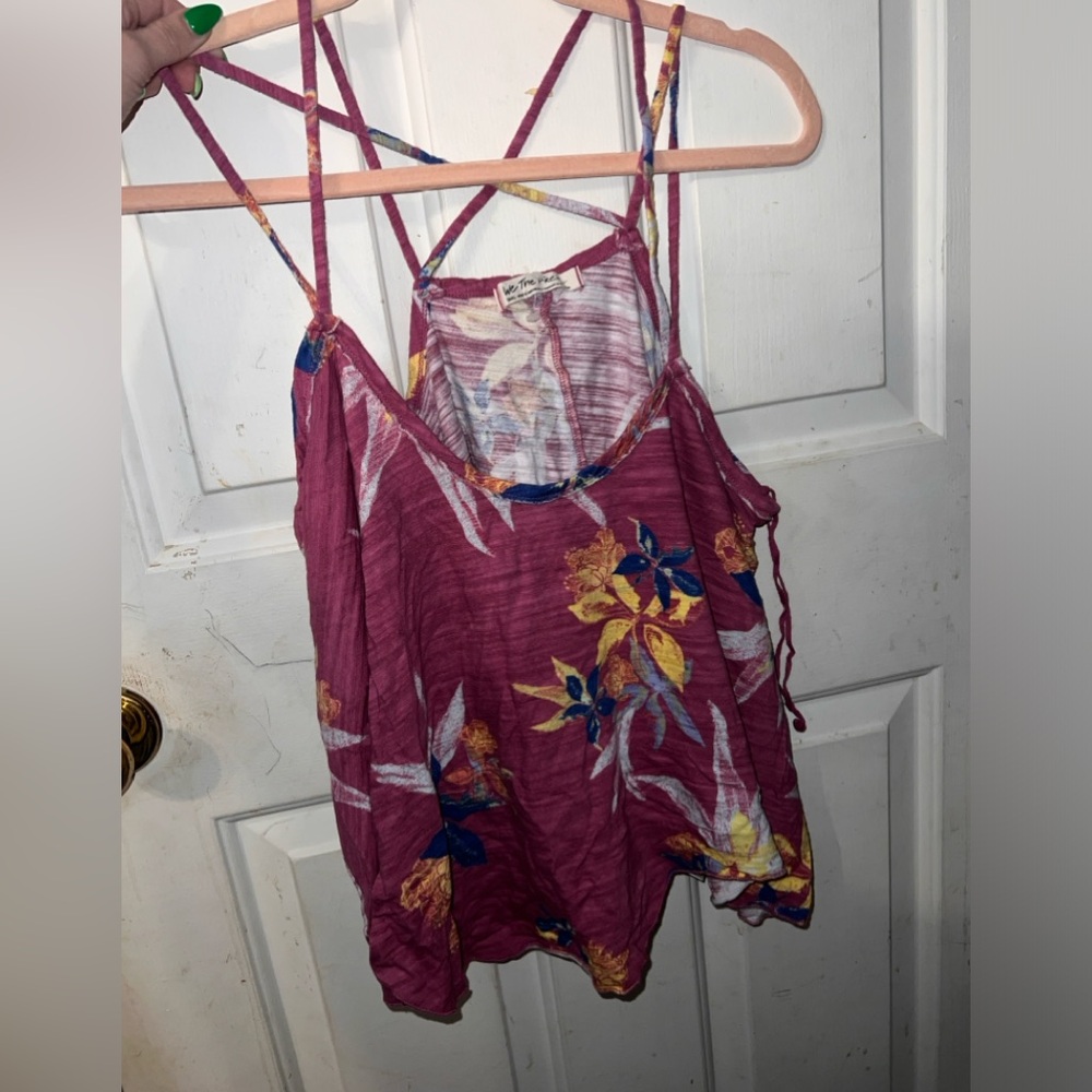 Free people floral tank top